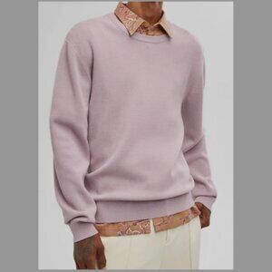Mode of One Boxy Men's Regular Fit Crewneck Sweater Pale Elderberry Size M